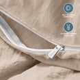 thumbnail image 6 of Bare Home Washed Duvet Cover Set - Ultra-Soft - Premium 1800 Collection - 3 Piece - Oversized Queen, Pebble, 6 of 9