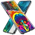 thumbnail image 2 of MUNDAZE Motorola Moto G Play 2021 Shockproof Clear Hybrid Protective Phone Case Neon Rainbow Psychedelic Trippy Hippie Big Brain, 2 of 5