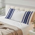 thumbnail image 4 of Navy Blue Striped Body Pillow Cover 20 x 54 Inch Decorative Pillow Cover Farmhouse Simple Line Vertical Stripes Lumbar Pillowcase Seasonal Rectangle Cushion Case for Couch Sofa Bed Living Room, 4 of 9