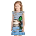 thumbnail image 1 of Xecao Canard Colvert Nageant dans une Rivière pour Filles Chemise de Nuit Pyjama Robe avec Manches à Volants Vêtement de Nuit Doux pour Enfants, Chemise de Nuit Légère pour Maison Ou Vacances-Petit, 1 of 6
