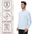 thumbnail image 4 of Zfeel Dry Fit Poly Long Sleeves T-Shirts 100% Polyester Moisture-Wicking Crewneck Tee Shirts (Dust, XL), 4 of 7
