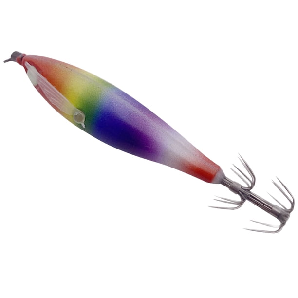 Señuelo luminoso de calamar con alas que brilla en la oscuridad para pesca nocturna en agua dulce (estilo C)