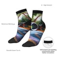 thumbnail image 4 of Uemuo Colorful Tire Tunnel Park Printed Crew Socks, Moisture-Wicking Socks, Athletic Socks for Men Breathable Cushion Socks Casual Sport Socks for Running Traveling, 4 of 6