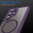 thumbnail image 6 of Allytechgroup Magnetic Case for Samsung Galaxy A36 5G, Compatible with Magsafe Transparent Matte Back Cover Slim Fit Anti-Scratch Hybrid Rugged Phone Case Cover for Samsung Galaxy A36 5G, Purple, 6 of 7