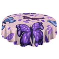 thumbnail image 5 of 60 Inch Round Lace Tablecloth Water Resistant Washable, Monarch Butterfly Aesthetic, 5 of 5