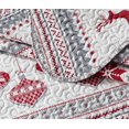 thumbnail image 2 of Marina Decoration Rich Printed Embossed Pinsonic Coverlet Bedspread Ultra Soft Bedding Summer Christmas Quilt Set with Shams, Xmas Deer Pattern, 2 of 7