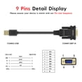 thumbnail image 4 of Cable USB a RS232 Serial DB9 macho, paquete de 2 unidades OIKWAN, 4 of 9
