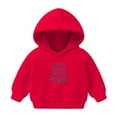 thumbnail image 1 of 2025 3-8 Ans Bébé Fille et Garçon Sweat à Capuche Décontracté Manches Longues Imprimé Tops Rouge, 1 of 3