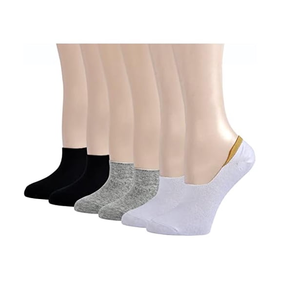 Eryueer 12 Pairs 6 Pairs No Show Socks Women Non Slip Low Cut Flat Boat Liner Socks