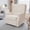 Cream, variant on Merrick Lane 3-in-1 Wingback Manual Recliner Rocker Swivel Glider Chair in Cream