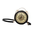 thumbnail image 3 of Bolso bandolera con reloj jinwen para mujer de piel sintética negro, 3 of 8
