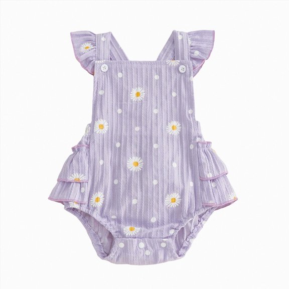 BOBOGOJP Baby Girl Summer Clothes Newborn Outfit Ruffle Romper Infant Baby Dress Bow Headband Solid Cute Outfits Girls(Pink, 0-3 Months)
