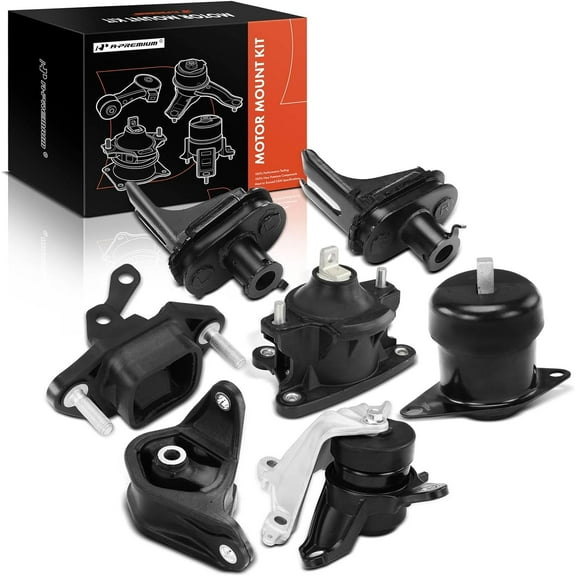 A-Premium Engine Motor Mount and Transmission Mount and Suspension Mount Kit Compatible with Honda Accord 2008-2012 & Acura TSX 2009-2014, 2.4L, Automatic Transmission, 7-PC Set, Replace# 50285SDAA01