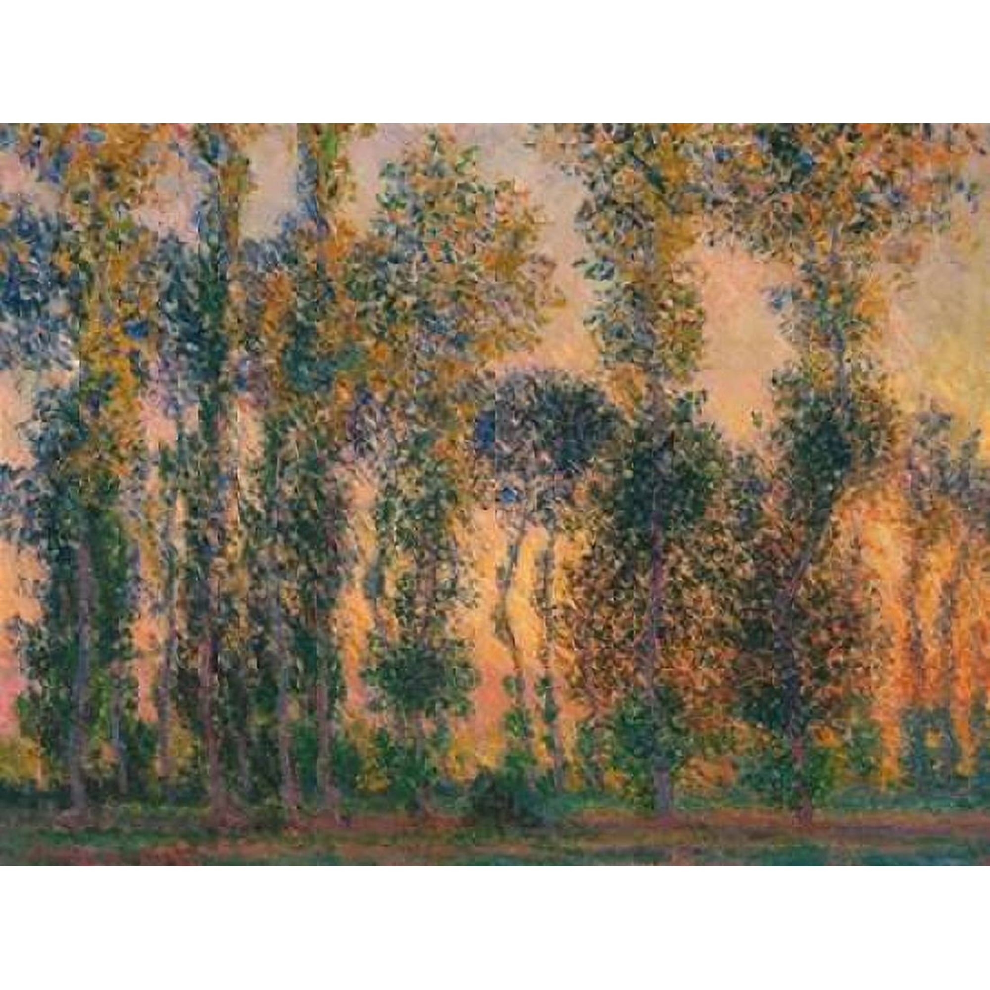 Poplars at Giverny - Sunrise Poster Print by Claude Monet (11 x 14)