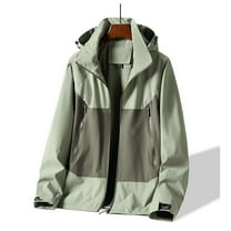 cllios Men's Lightweight Rain Jacket Removeable Hood Waterproof Windbreaker with Zipper Pockets Soft Shell Jackets Big and Tall Casual Jackets for Men