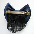 thumbnail image 4 of tredstone Wide Application Bow Work Hair Clips For Various Occasions Fashionable And Elegant Elastic Hair Nets Two Bows-dark purple 1Set, 4 of 6