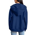 thumbnail image 3 of Stralyhd Women's Lightweight Hoodies Full Zip Up Daily Wear Staple Oversized Sweatshirts with Pockets Long Sleeve Thin Casual Hooded Jackets Navy XL, 3 of 5