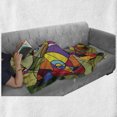 thumbnail image 5 of Butterflies Soft Flannel Fleece Throw Blanket, Butterfly Wings Consisting of Twisted Lines Modern Abstract Design, Cozy Plush for Indoor and Outdoor Use, 50" x 70", Multicolor, by Ambesonne, 5 of 5