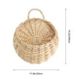 thumbnail image 5 of MLINS 8 PCS Straw and Willow Basket Wicker Flower Pots Flower Wall Hanging Flowerpot Hanging Basket Rustic Rattan Hanging Wall Basket(Original ), 5 of 8