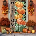 thumbnail image 5 of Oioii Door Cover Thanksgiving Backdrop Pumpkin Sunflower Harvest 35.43x70.87in Autumn Banner for Porch Party Decorations Wall Decor Photo Booth Props, 5 of 6
