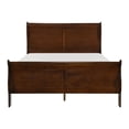 thumbnail image 2 of Gage Traditional Queen Sleigh Bed, Wood Frame, Rich Brown Cherry Finish- Saltoro Sherpi, 2 of 5