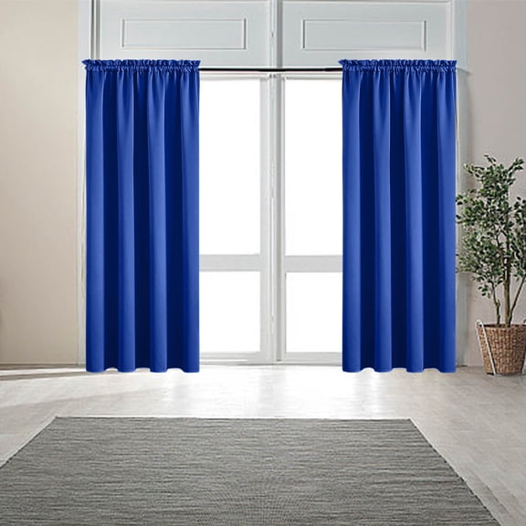 Blackout Curtain Panel Pair 63x52 Inch Rod Pocket Window Treatment for Bedroom Darkening Room 2 Panels