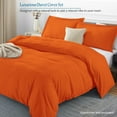 thumbnail image 2 of 1000 TC 100% Egyptian Cotton Duvet set Zipper Closur Ultra Soft Durable and Fade Resistant Color Orange Solid size Twin/Twin Xl, 2 of 7
