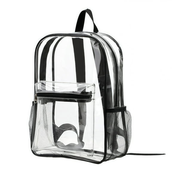Jinyi Transparent Stadium Approved Backpack Bag, Black, 15x11x5 inch