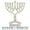 White, variant on Ner Mitzvah, 7.5" Standard Size, Colored Geometric Hannukah Candle Menorah - Pink Color