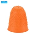 thumbnail image 3 of Protecciones de dedo de goma Uxcell, cubiertas de silicona para el pulgar, almohadillas de guardia, agarres, naranja, tamaño XL, paquete de 10, 3 of 5