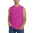 thumbnail image 1 of Balery Rose Red Glitter Camisetas sin mangas para hombre, absorbe la humedad y protege contra el mal olor.-X-Large, 1 of 7