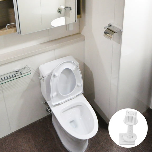 Toilet Seat Repair Tool with ABS Bolt Covers 4pcs White Small and Precise for Longtime Use