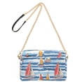 thumbnail image 2 of FORMRS Women Crossbody Purse with Chain Strap Vegan Leather Shoulder Handbag, Red Sailboats, 2 of 7