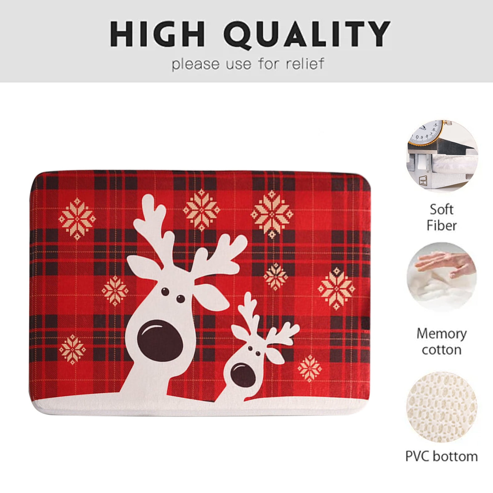 HongHeng Bath Mats for Bathroom,Bathroom Mats Rugs, Christmas Snowman Washable Cover Floor Rug Carpets Floor Mat Bathroom Decorations 19x31 Inches for Kitchen Bedroom Indoor
