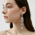 thumbnail image 2 of Jhumka Long Tassel Bell Earrings Vintage Jhumki Bollywood Traditional Ethnic Dangle Drop Bohemian Chandelier Earring for Women Oxidized Crystal Wedding Party Festival Indian Jewelry Gift, 2 of 6
