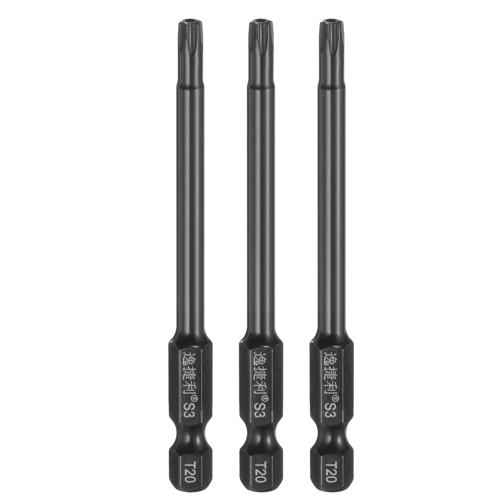 Uxcell T25 Torx-Bits Magnetisch 2 Stück – 1/4 Zoll Sechskantschaft, 15 Cm Lang, S2 Stahl, Manipulationssicher