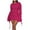 Hot Pink, variant on Womens Long Sleeve High - Neck Bodycon Dress, Stretchy Party Clubwear, Night Out & Celebration Gown