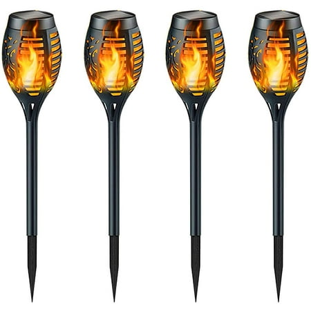 

Seenda 6 Pack Solar Lights Outdoor Upgraded Solar Torch Powered Waterproof Flickering Flames Lights Landscape Decoration Lanterns Dusk to Dawn Auto On/Off Security Light