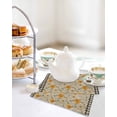 thumbnail image 4 of Spring Daisy Kitchen Dish Towels for Drying Dishes Set of 2, Country Vintage Yellow White Floral Leaf Plaid Waffle Weave Microfiber Hand Tea Bathroom Towels Quick Dry & Absorbent Towel 12x12, 4 of 7