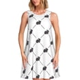 thumbnail image 1 of Easygdp Black Rabbit para Vestido Transpirable de Mujer, Vestido Suelto de Manga Corta con Pliegues y Bolsillos para el Verano, 1 of 7