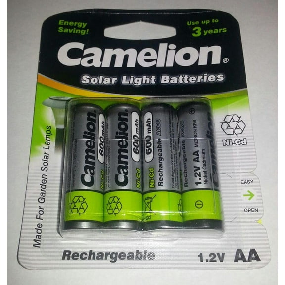 Camelion AA Rechargeable NiCD Batteries 600mAH 4 Pack Retail   FREE SHIPPING!