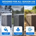 thumbnail image 5 of Dextrus 60 Gallon Weatherproof Rattan Deck Box, Heavy-Duty Resin Outdoor Storage Box with Slide-Locking Lid, Lockable Multi-Purpose Organizer for Patio, Garden and Home Essentials, Light Brown, 5 of 10