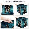 thumbnail image 4 of Shepherd Dog Foldable Storage Bins with Handle, 10.8"x10.5"x10.6", Large Capacity Cube Organizer Storage Baskets Bin, 4 of 6