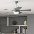 thumbnail image 3 of Hunter 44 inch Zeal Matte Silver Ceiling Fan with LED Light Kit and Pull Chain, 3 of 7