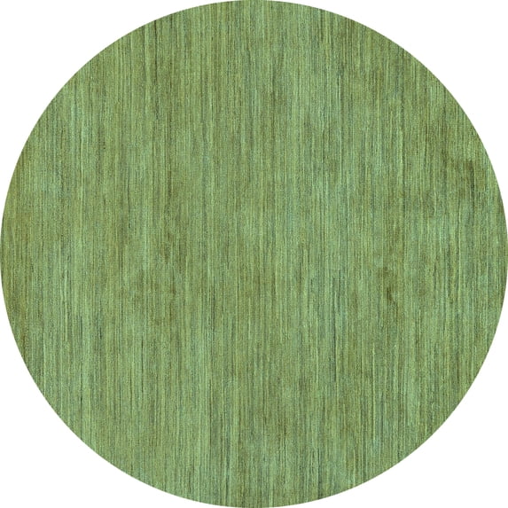 Ahgly Company Indoor Round Abstract Light Blue Modern Area Rugs, 7' Round
