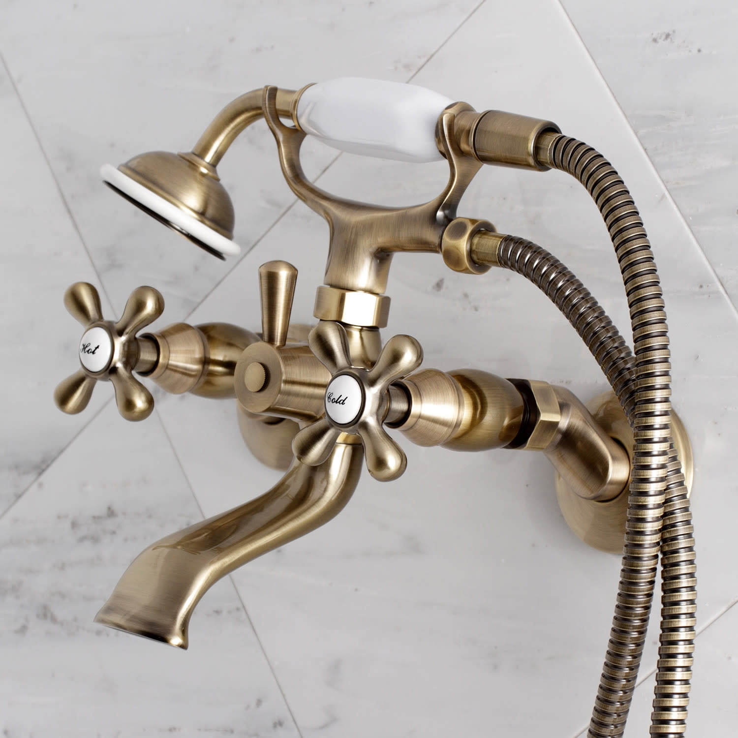 Kingston Brass KS265AB 6" Wall Mount Tub Filler Faucet KS265AB
