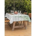 thumbnail image 4 of 60x102 Inch Outdoor Tablecloth with Umbrella Hole Zipper Rectangle Eucalyptus Leaves Rectangular Tablecloths Outside Waterproof Sage Green Summer Botanical Weeping Wooden Patio Table Cover for Picnic, 4 of 8