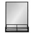 thumbnail image 3 of Kate and Laurel Jackson Modern Metal Framed Wall Mirror with Shelf, 22 x 29, Black, Chic Rectangle Mirror for Wall, 3 of 8