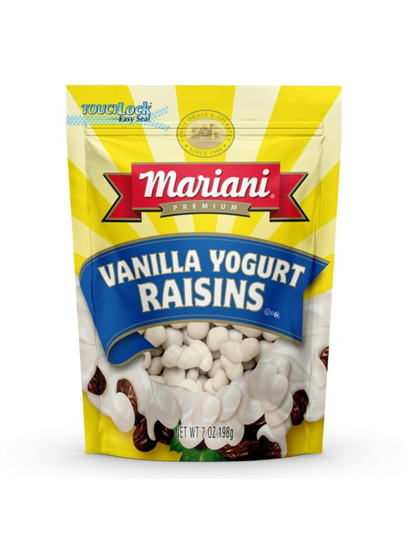 Mariani Dried Fruit, Vanilla Yogurt Covered Raisins, 7 oz Bag