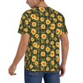 thumbnail image 2 of KLL Black Ink Green Plaid Sunflower for Men's Baseball Shirts,Short Sleeve Casual Shirts Button Down Shirt for Men Beach Summer Wedding Shirt-X-Large, 2 of 7
